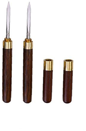 Lankater 1pc Durable EIS Nadel Auswahl mit Holzgriff Edelstahl Eispickel für Home Bar Zubehör (zufällige Farbe)