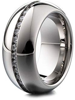 Heideman Ring Damen Sectra aus Edelstahl silber farbend poliert Damenring für Frauen mit Stein Zirkonia