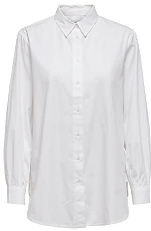 ONLY Damen Onlnora WVN Noos L/S Shirt Bluse, Weiß, L EU