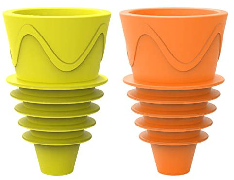 GNGR Trappola per mosche della frutta con tappo a bottiglia, per esterni, colore arancione e giallo, taglia unica