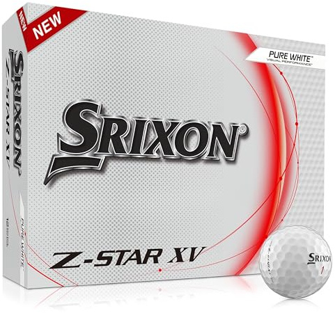 Srixon Z Star XV 8 - Dozen Premium Golf Balls - Tour Level - Performance - Urethane - 4 pieces - Premium Golf Accessories and Golf Gifts, White