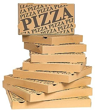 karton-billiger | Pizzakarton Pizzaschachtel Calzone Pizzabox | 9 Größen! | 100 Stück inkl. Verpackungslizenz! (26x26x4 cm)