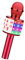ShinePick Microphone Karaoke sans Fil, Micro Karaoké Bluetooth Portable avec LED Lumière Disco pour Enfants/Adultes Chanter, Compatible avec Android/iOS/PC/Smartphone (Cramoisie)
