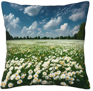 Jzslmj 12 in X 12 in Pillowcase Soft Skin-Friendly Double-Sided Endless Flower Fields Patterns with Zipper for Sofa Backrest Bedroom