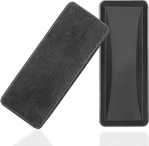 GWEOR 2 st krittavla suddgummi, whiteboardsuddgummi, magnetisk suddgummi, kreativ för whiteboard, rengöring för magnetisk whiteboard/krittavla, skrivtavla, kontorsmaterial (svart)