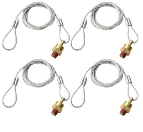 Chroavel 4 unidades de válvula de purga de aire comprimido 1/4 pulgadas NPT latón para compresores de aire y sistemas de frenado