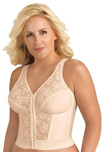 Exquisite Form, 5107565, Reggiseno Senza Ferretto, a Bustino, per Schiena e Postura, Completamente Dimagrante, con Chiusura Frontale e Pizzo, 6D