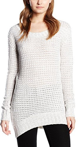 Urban Classics Damen Pullover Ladies Long Wideneck Sweater, Gr. Small, Weiß (Offwhite 555)