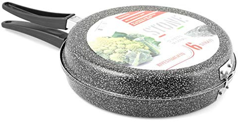 Home Girafrittata Antiaderente, Pietra, Nero/Argento, 26 cm
