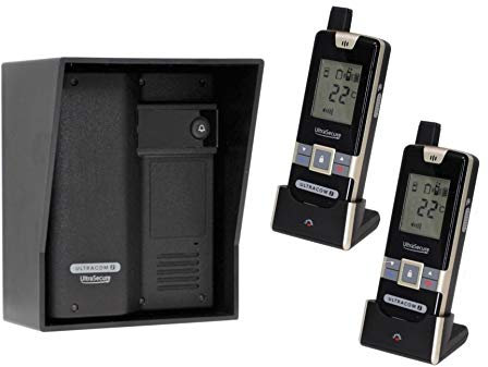 UltraCom2 - Wireless Gate & Door Intercom 2 Handsets (Black Hood)
