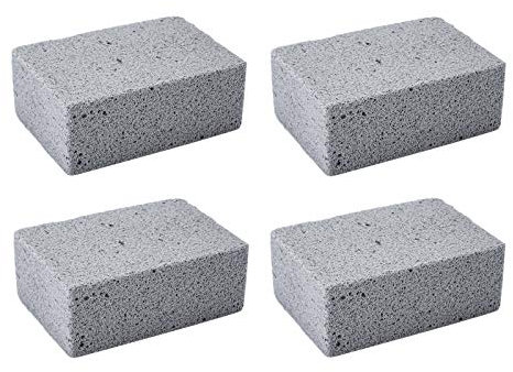 Sadocom Grill Brick Block Cleaning Pumice Stones Magic Stone Removing Grease and Stains for Barbeque Griddle/Flat Top Grill/Racks (pack of 4)