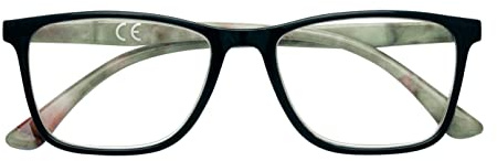 Zippo® -Lesebrille, hergestellt mit einem Weichleitungsrahmen, ideal für Männer und Frauen, Diopter +3,00, schwarze Farbe, graue Stangen