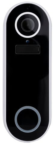 alpina Smart Home - Campanello radio con fotocamera – Campanello – Wi-Fi – Video – Full HD – citofono – Visione notturna – Sensore di movimento – IP65 – Bianco