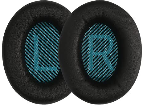 kwmobile 2X Ohr Polster kompatibel mit Bose Soundlink Around-Ear Wireless II - Kopfhörer Ohrpolster aus Schafsleder - Leder Polster für Over Ear Headphones
