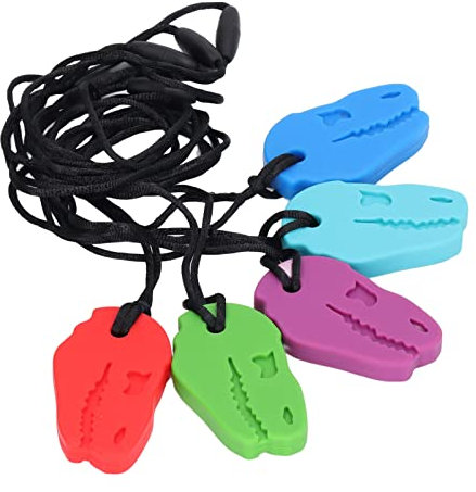 5 Stücke Silikon Tyrannosaurus Rex Beißring Sensorisches Kauen Silikon Wasserhahn Anhänger Beißring Anti Grinding Stick Bite