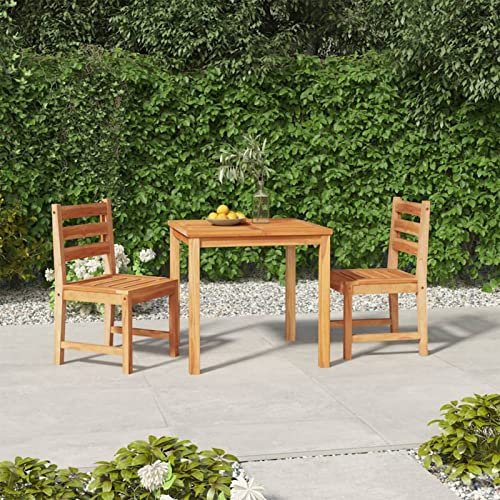 Yolola trädgårdsmöbler set trä trädgård matgrupp trä sittgrupp trädgårdsmöbler sittset set trädgårdsbord med 2 stolar trädgård sittgrupp 2 personer sittset trädgårdsset massivt trä 3 delar typ 2–