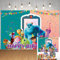 MEAIYC MEALVMA04 Hintergrund für Geburtstagsparty, Kuchen, Tischdekoration, 1,5 x 0,9 m, Cartoon-Monster Inc und Boo Thema, Babyparty-Banner für Geburtstagsparty, Partyzubehör, Banner zum 1.