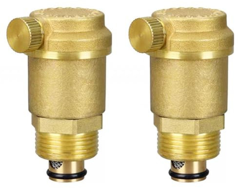 2 válvulas de purga automáticas de 3/4 pulgadas, DN20 3/4 AG, latón automático, G3/4 pulgadas, alivio de presión, purga rápida para calentadores de agua solares, alivio de presión