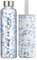 Autsel Glass Water Bottle 500ml Artistic Glass Drinking Bottle with Lid Leak Proof Borosilicate Water Bottle with Protection Sleeve, Fine Gifts for Girls and Women