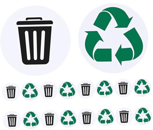 Parliky Küchenabfalleimer Abfalleimer Selbstklebende Recycling Aufkleber Für Ülleimer Abfalltrennung Sticker Für Ülltonnen Dekorative Abfallbehälter Etiketten Für Zuhause Und Garten