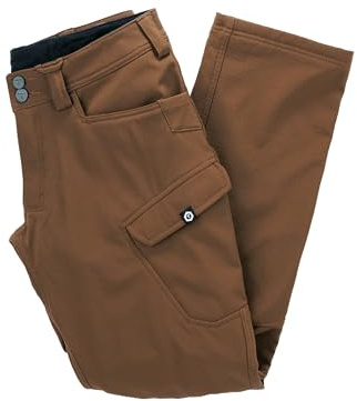 TRUEWERK Men's T2 WerkPant - Three-Season Work Pants, Double-Woven Softshell, Water-Resistant, Windproof, 4-Way Stretch, 9 Pockets, Articulated Knees, 34W x 34L, Brown