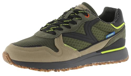 victoria 1985 Sneaker Leggera Nylon & Pezzi Colorate & in Crosta di Pelle & Logo retrò 8802115 per Uomo Kaki 45