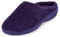 Isotoner Women Ladies Popcorn Terry Mule Slippers Open Back, Blue (Navy Nav), 8 UK