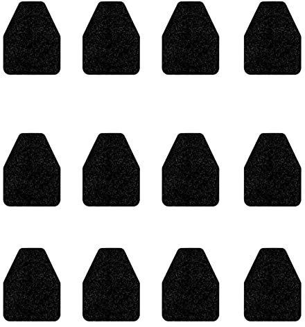 HBGOTL Urinal Mats (12 Pieces) - Crease-Free Package, Water Absorption,Odor Control, Non-Slip Deodorization Black Floor Urine Mats for Men's Restrooms & Bathrooms(Hexagon)