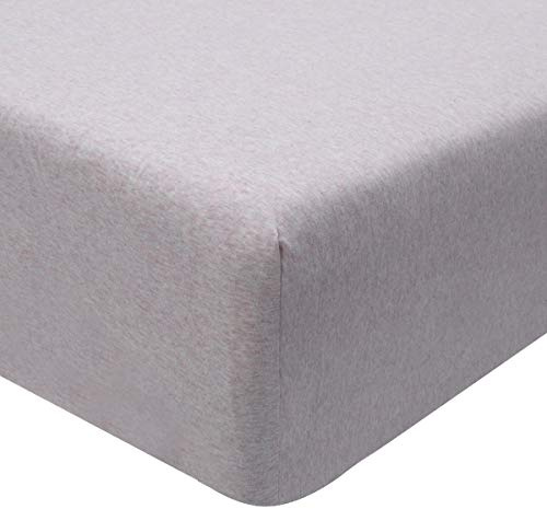 Sleepdown Jersey Melange Pink Fitted Sheet Warm Cosy Easy Care Plain Yarn Dyed Bedding Bedsheet Bed Linen - Double