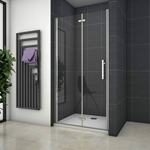 Mamparas de Ducha Puerta Plegable Cristal 6mm Antical 120x185cm
