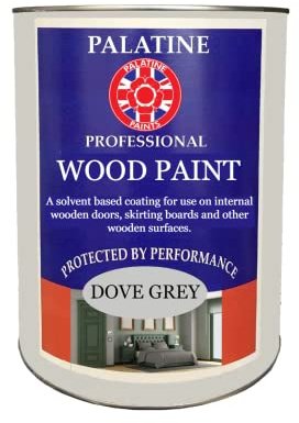 Palatine Professional Interior Decorative Wood Paint Satin (1Litre, Dove Grey)