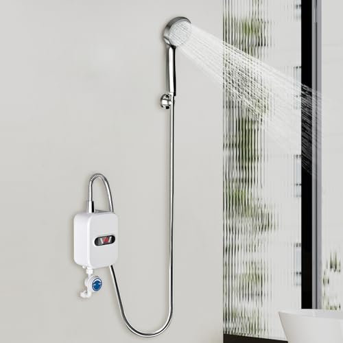 Scaldabagno elettrico 3500 W, mini scaldabagno istantaneo, con protezione antigoccia, piccolo scaldabagno 220 V