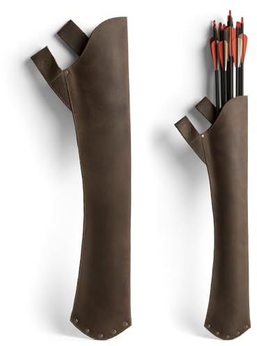 Leather Hip Quiver for Arrows, Hunting Quiver Arrow Holder, Archery Quivers Holder, Best Compound Bow Arrow Quiver for Recurve Bow, Youth Adult Back Quiver, Durable Design for Archery Crossbow Quiver
