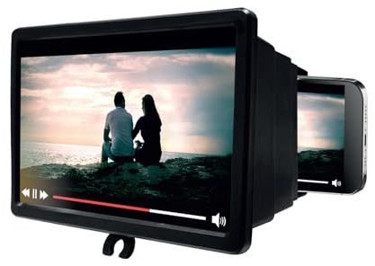 Celly VISORE da Tavolo per Smartphone ALMPLIFICA LA Dimensione dello Schermo Fino AD 8 ADATTOA AI Piu' Piccoli per Guardare Video dallo Smartphone Marca