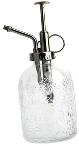 CANIGHT Botella Pulverizadora De Plantas Regadera De Presión Para Riego Interior y Exterior Atomizador De Con Diseño Elegante Transparente Cabezal De Bronce