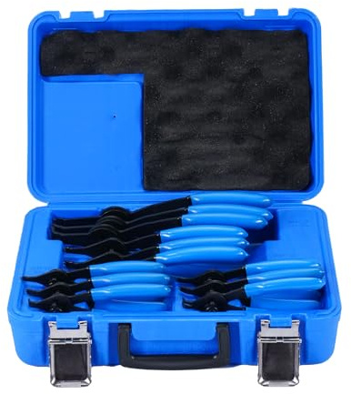 ZUXUSE 12Pcs Snap Ring Pliers Set, Convertible Internal/External Retaining Ring Pliers Set 0.038in 0.047in 0.070in 0.090in