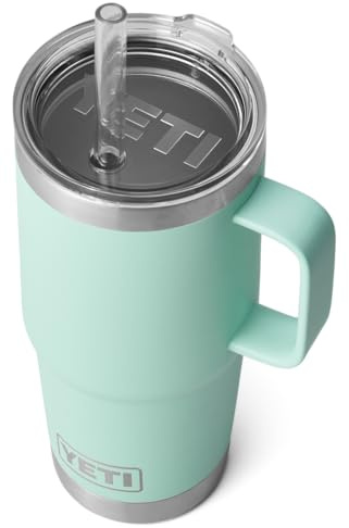 YETI Rambler Trinkbecher Mit Trinkhalmdeckel, Seafoam, 25 oz (739 ml)