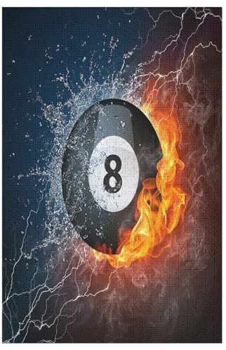 1000-teiliges Puzzle Für Erwachsene, Billard -Puzzle, Holzpuzzle, Gehirn-Herausforderung, Puzzle-Spielzeugspiel 78×53cm