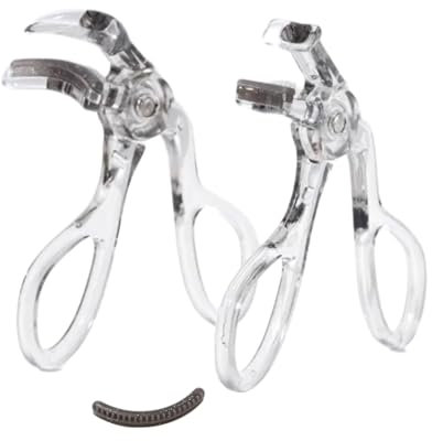 2 piegaciglia con pettine, piegaciglia parziale, ad ampio angolo, per il trucco, ciglia naturali