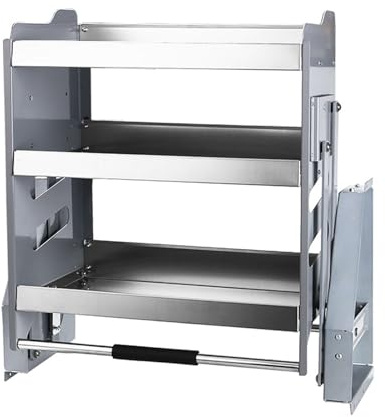PFDHK 3-stufiger Pull-Down-Wandschrank-Organizer, Ausziehbares Wandregal, Schiebekorb, 30 Kg Gewicht, Platzsparender Organizer For Oberschränke(600mm cabinet)