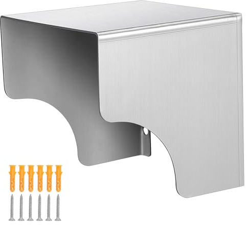 NULYLU Caja de Acero Inoxidable para Timbre y Control de Acceso Exterior 125 MM sin Fondo Protección contra Agua y Suciedad para Instalación Rápida