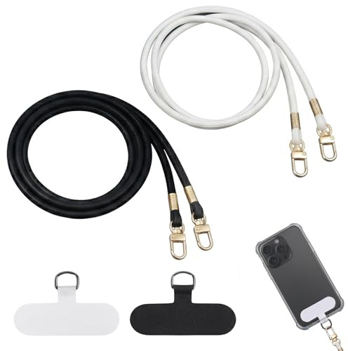 FHRYNA Cordino per Cellulare, Portachiavi Antifurto con Gancio Metallo Bloccabile e Linguetta Rotante 360°, Laccetto per Telefono Elegante per Escursionismo, Arrampicata, Pesca