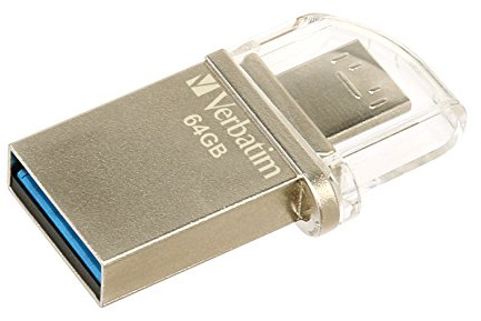 Verbatim Store 'n' Go OTG Micro 64GB 64GB USB 3.0/Micro-USB Plata Unidad Flash USB - Memoria USB (USB 3.0 (3.1 Gen 1), Type-A