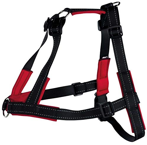 Trixie Arnés Guía Soft, S-M, 45-70 cm, 25 mm, Negro, para Perros
