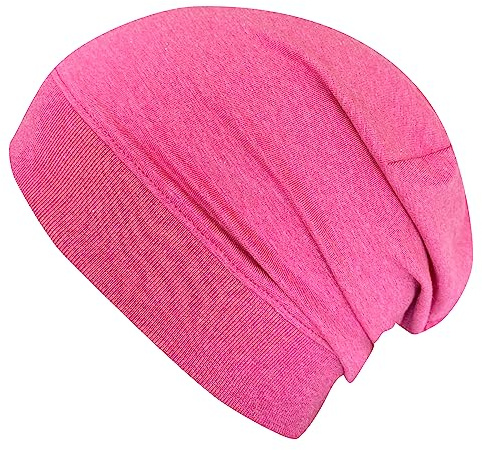 Wollhuhn EKO lätt mjuk mössa för flickor elastisk muddar övergångstider/sommar jersey bomull, Vanliga bär, lätt melerad, 52/54 cm