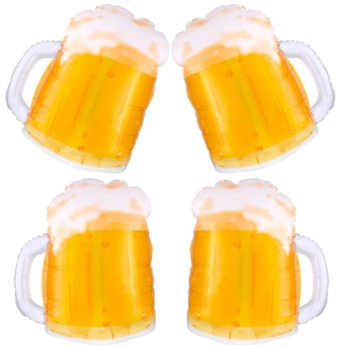 Géant Ballon Aluminium Bière, XXL Ballons Radio Bière, Bottle de Vin Aluminium Ballon, Ballons en Verre de Bière, pour Mariages Décorations de Fête Anniversaire Accessoire Photo