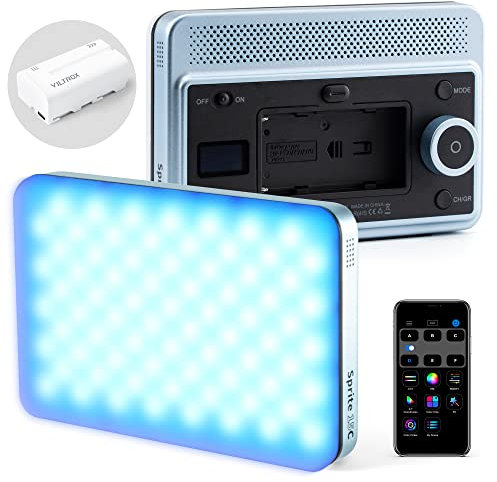 VILTROX RGB LED Videolicht mit App Steuerung Tragbare LED Kamera Leuchte 0-360 Full Color CRI95+ 2800-6800K 26 Lichtszenen mit NP-F550Akku Wiederaufladbar Für DSLR Kamera Camcorder Fotobeleuchtung