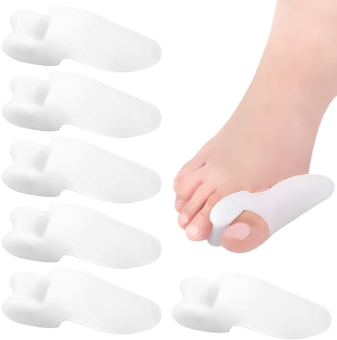 6 Pièces Correcteur Hallux Valgus,Orthèse pour Hallux Valgus en Silicone Souple, Étirement Ecarteur d'orteil,pour Redresser les Orteils, Protection Orteils,Soulager la Douleur