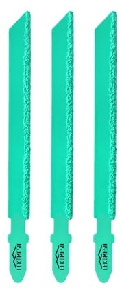 LEKOMESH Diamantsticksågblad - 3 st 100 mm sågblad för rak eller böjd skärskiva, glasfiber, marmorplast, trägipsskivor, T-stång 46