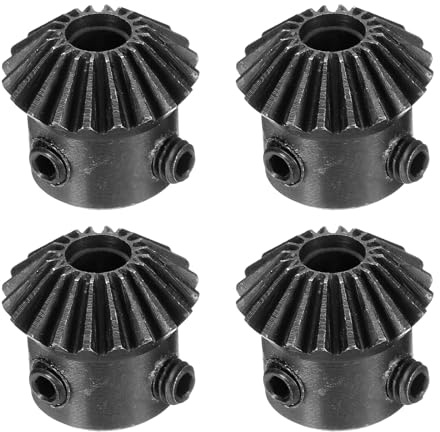 QUARKZMAN 4 st Gear 1 Modul 1:1 Reduktion Klass 20t 6 mm Hål Dia Gear Mässing 90 Grader Styrväxel Gear för Hårdvara Mekanisk Rotation
